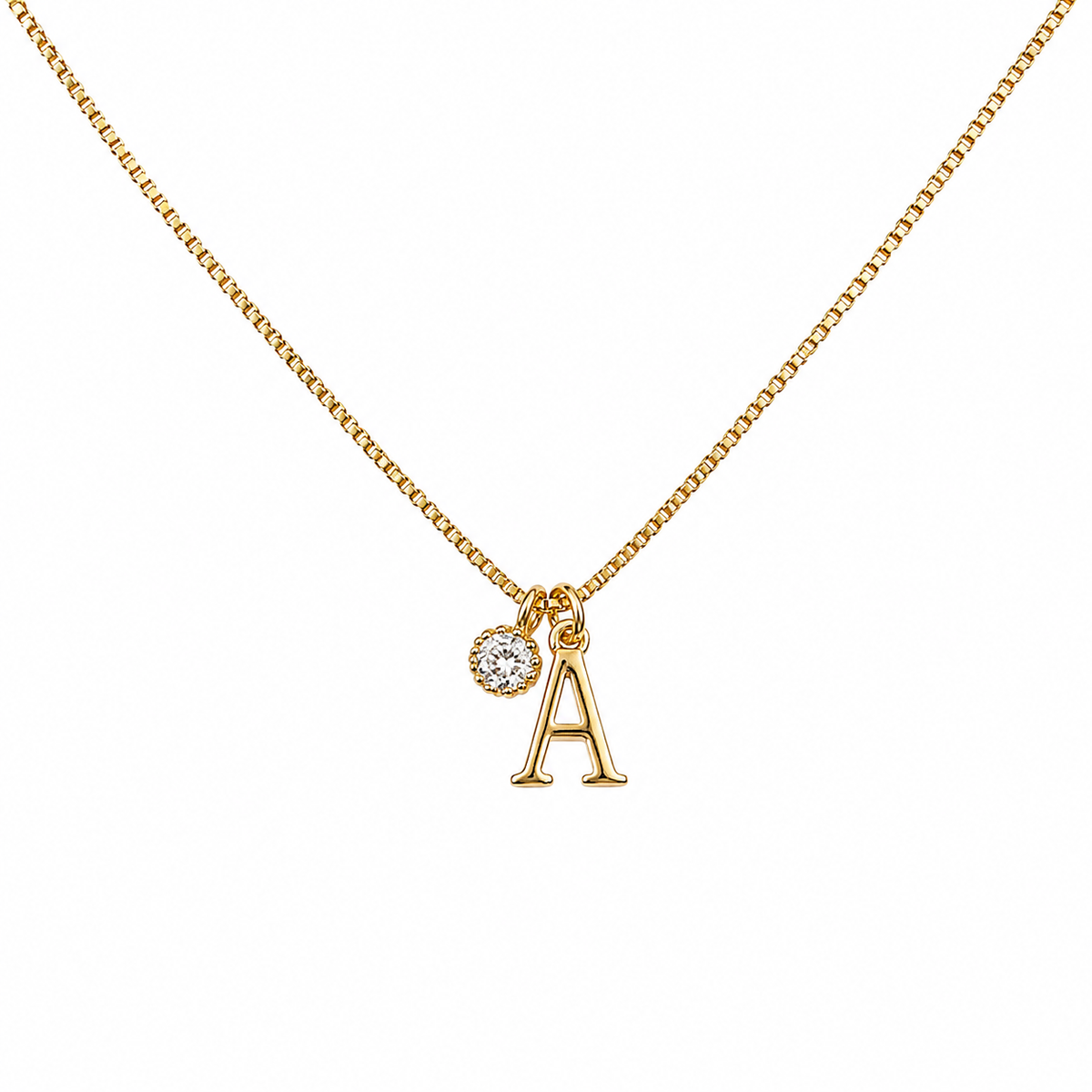 Collar de inicial con punto de luz