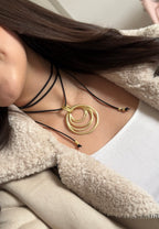 Collar Alma ✨ Gamuza y enchape en oro