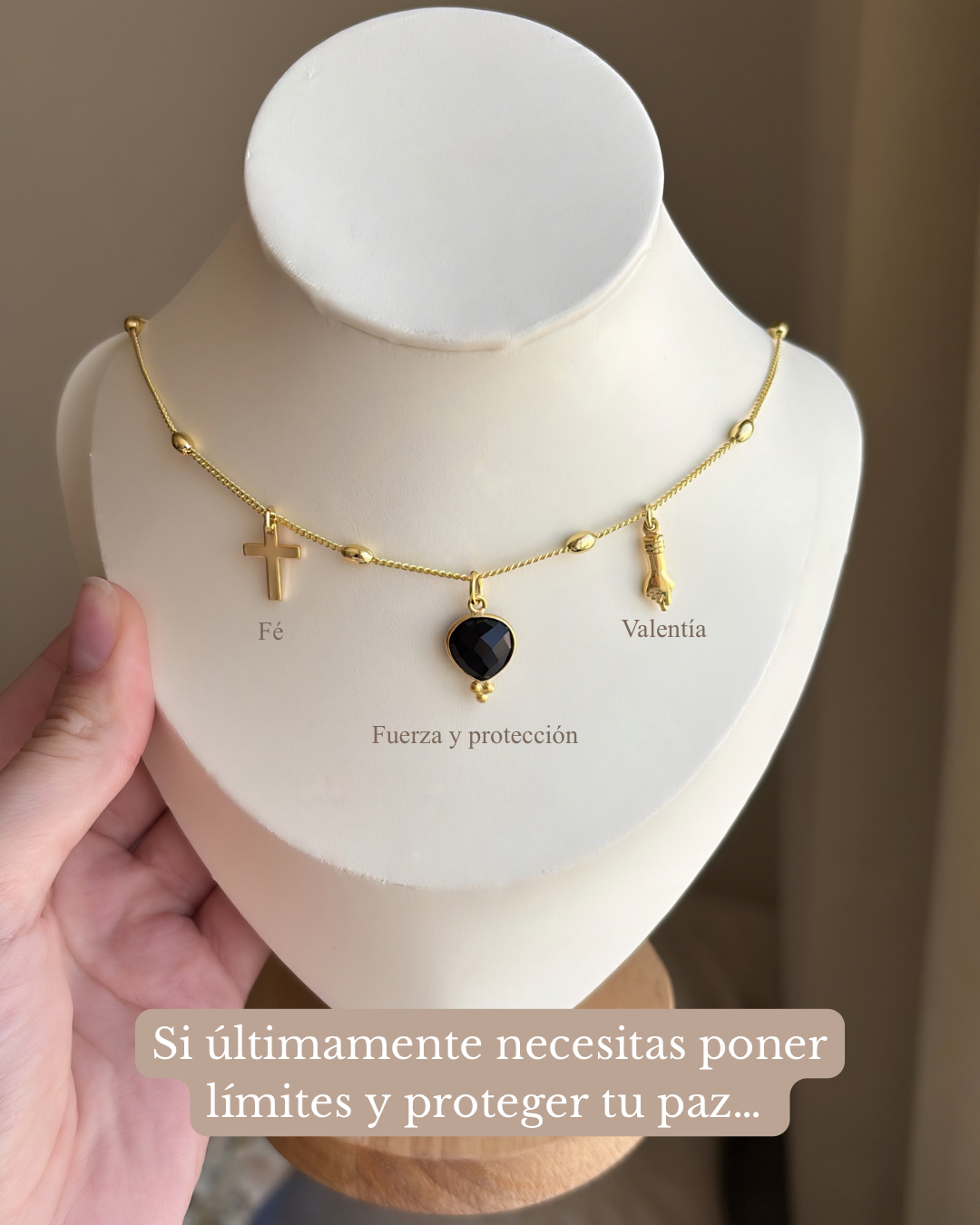 Collar Fé, fuerza, protección y valentía ✨