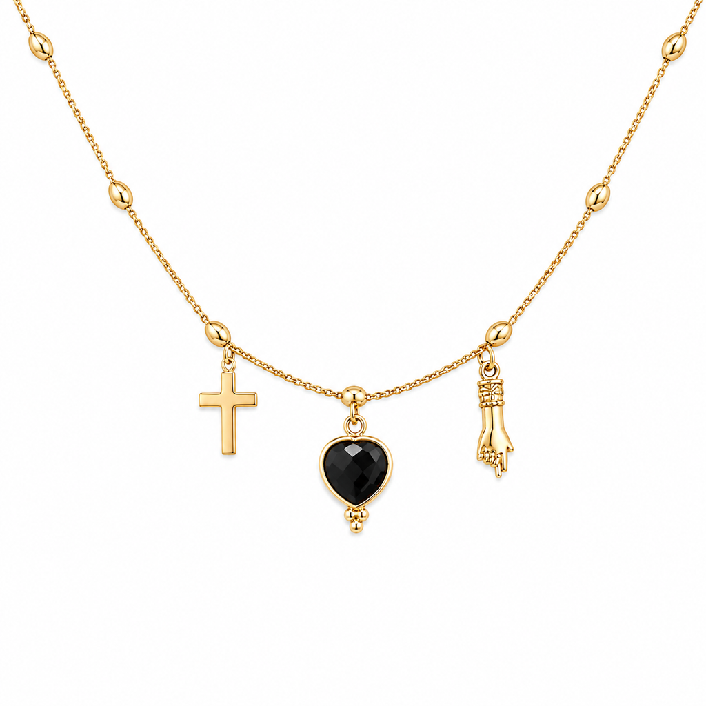 Collar Fé, fuerza, protección y valentía ✨