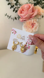Argollas Corazón Día de la madre | INCLUYE EMPAQUE DE REGALO ✨