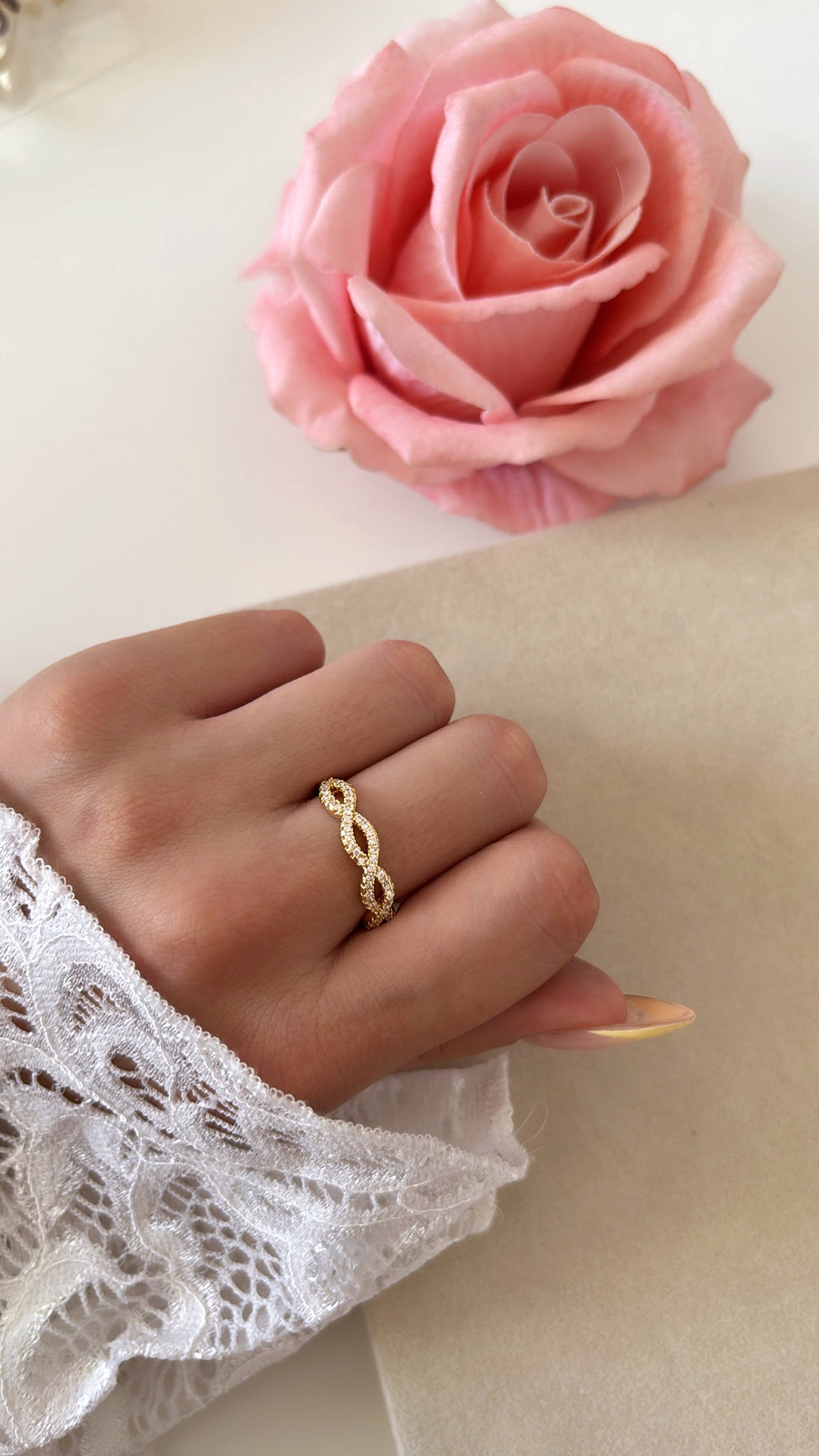 Anillo ETERNIDAD ✨ baño oro 18k AJUSTABLE