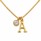 Collar de inicial con punto de luz